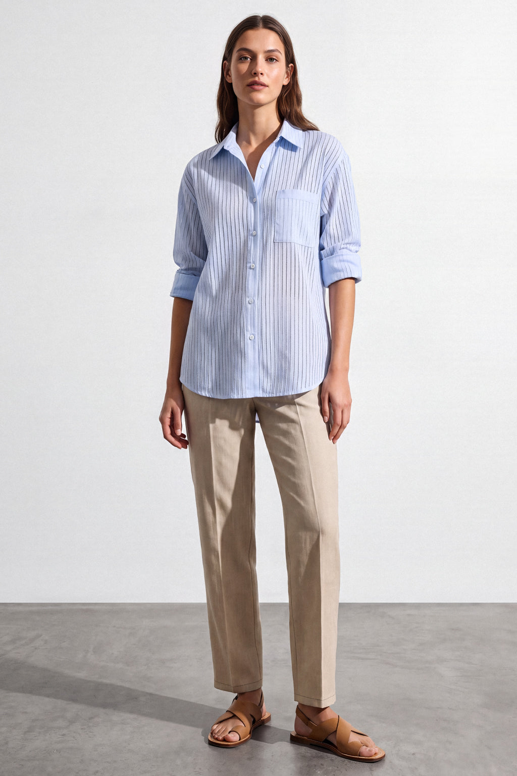 Camicia over righe