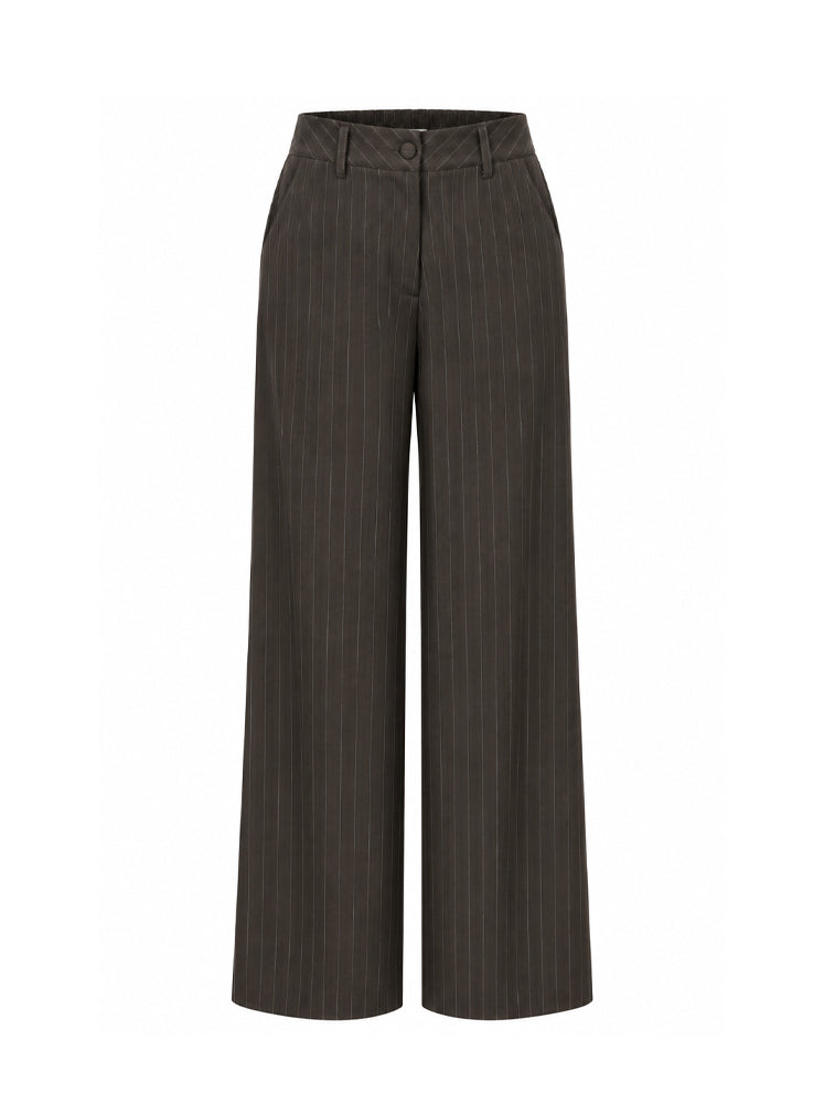 Pantaloni gessati con retro elastico
