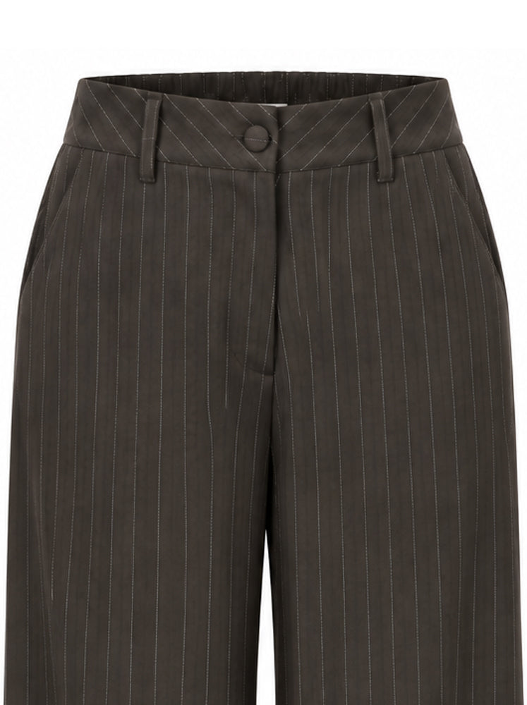 Pantaloni gessati con retro elastico