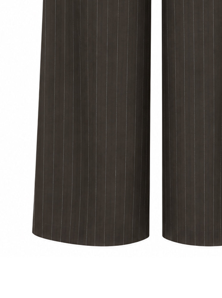Pantaloni gessati con retro elastico