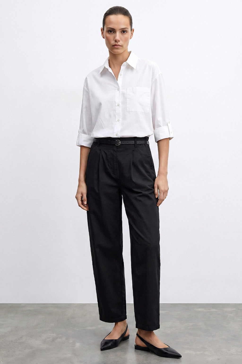 Camicia basic in cotone