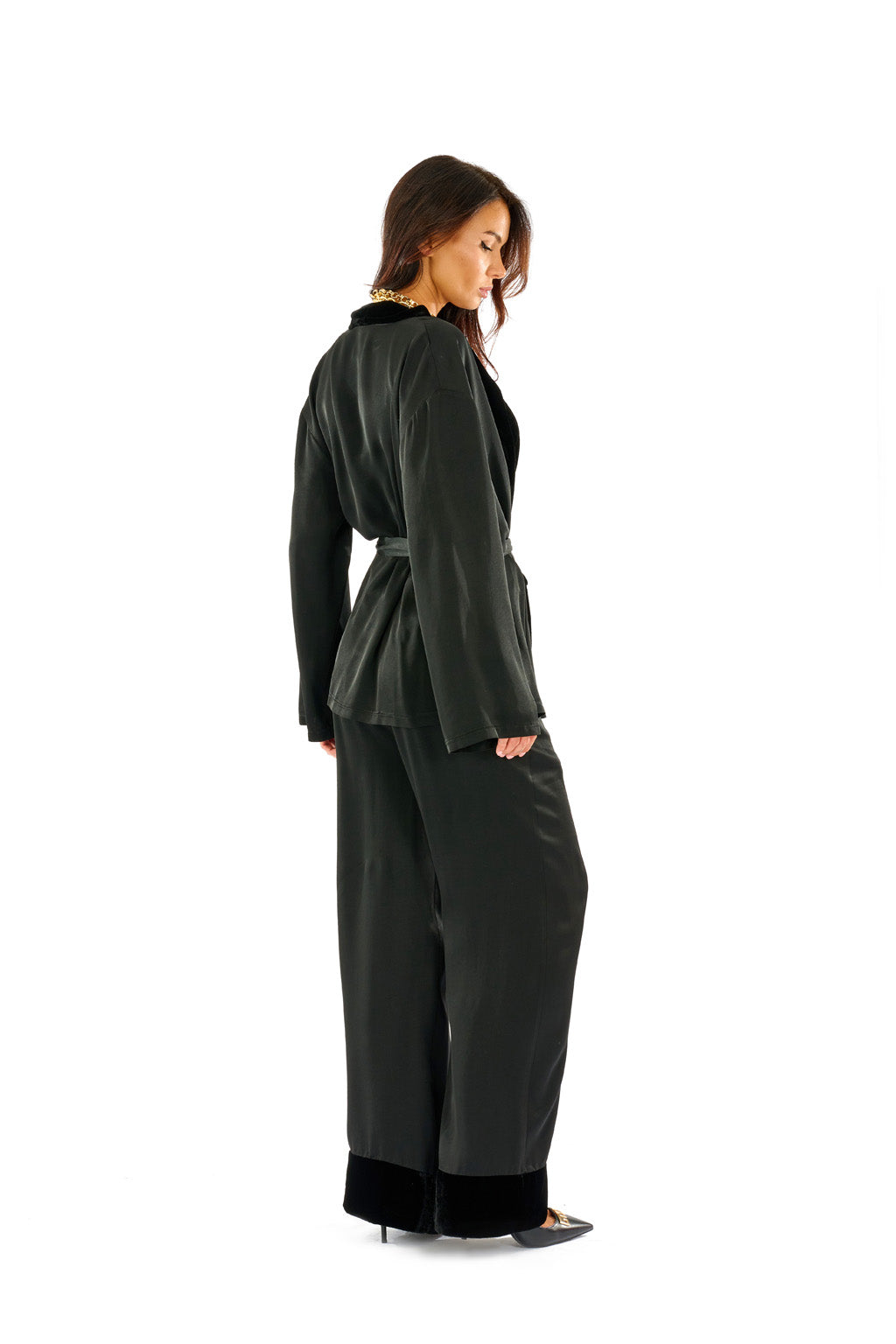 Pantalone con velluto al fondo