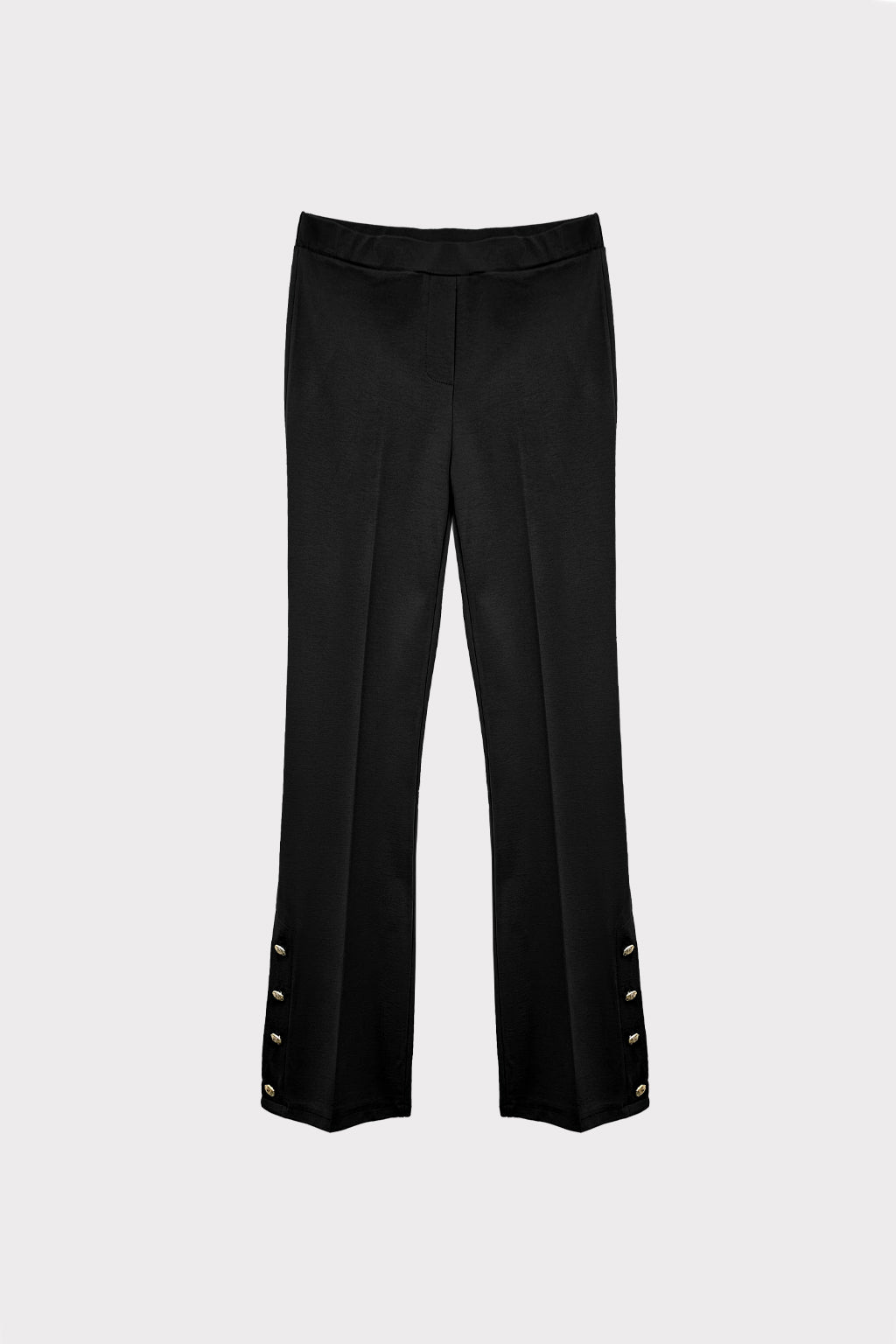 Pantalone zampa bottoni al fondo