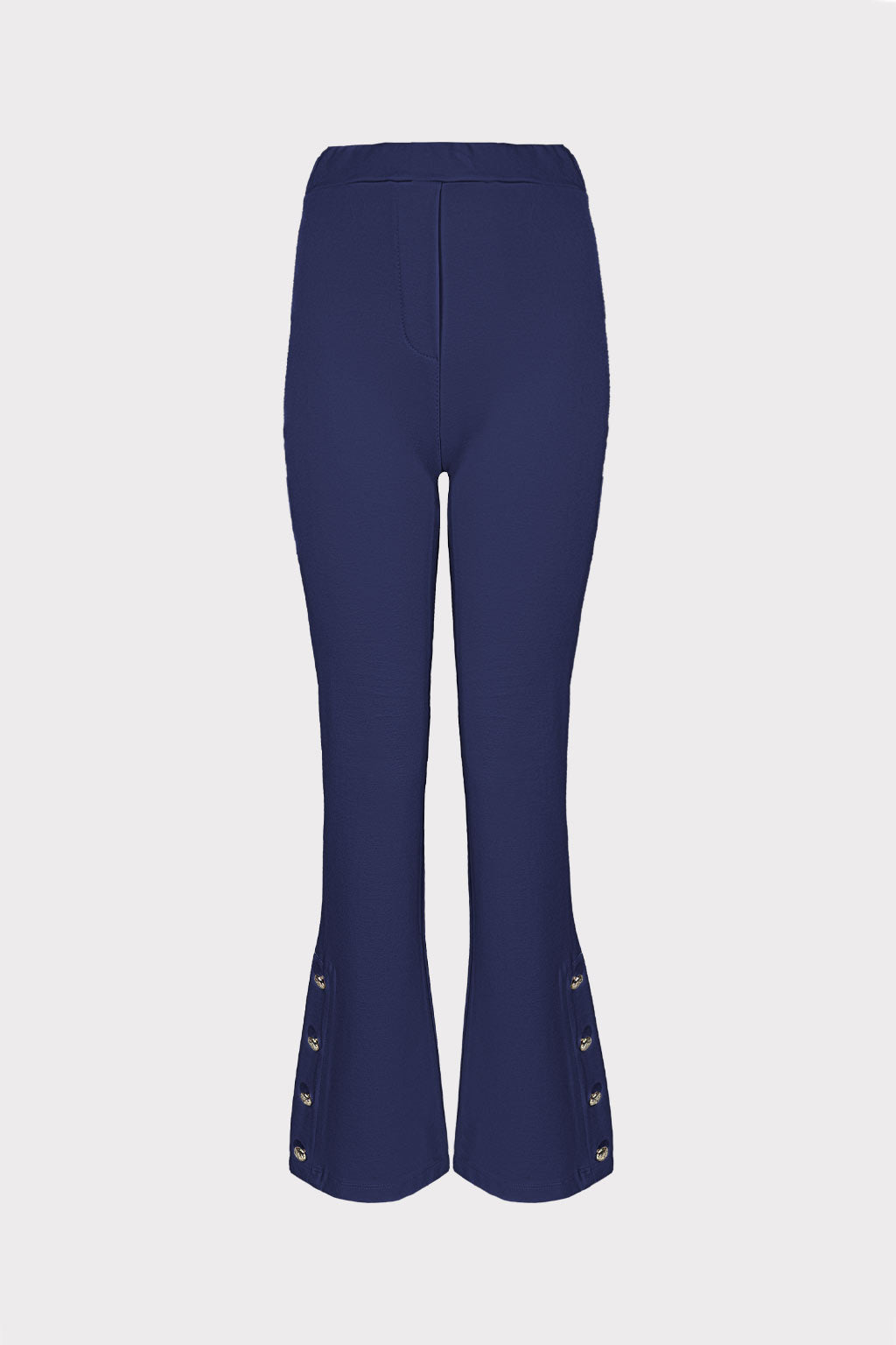 Pantalone zampa con bottoni
