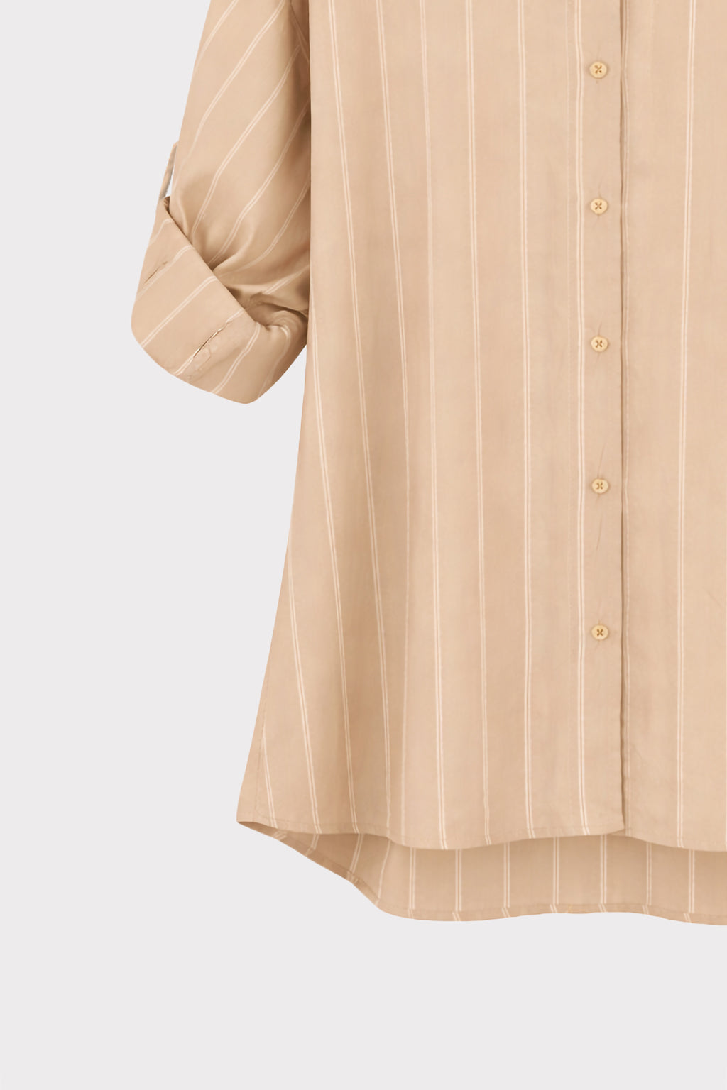 Camicia rigata manica risvolto