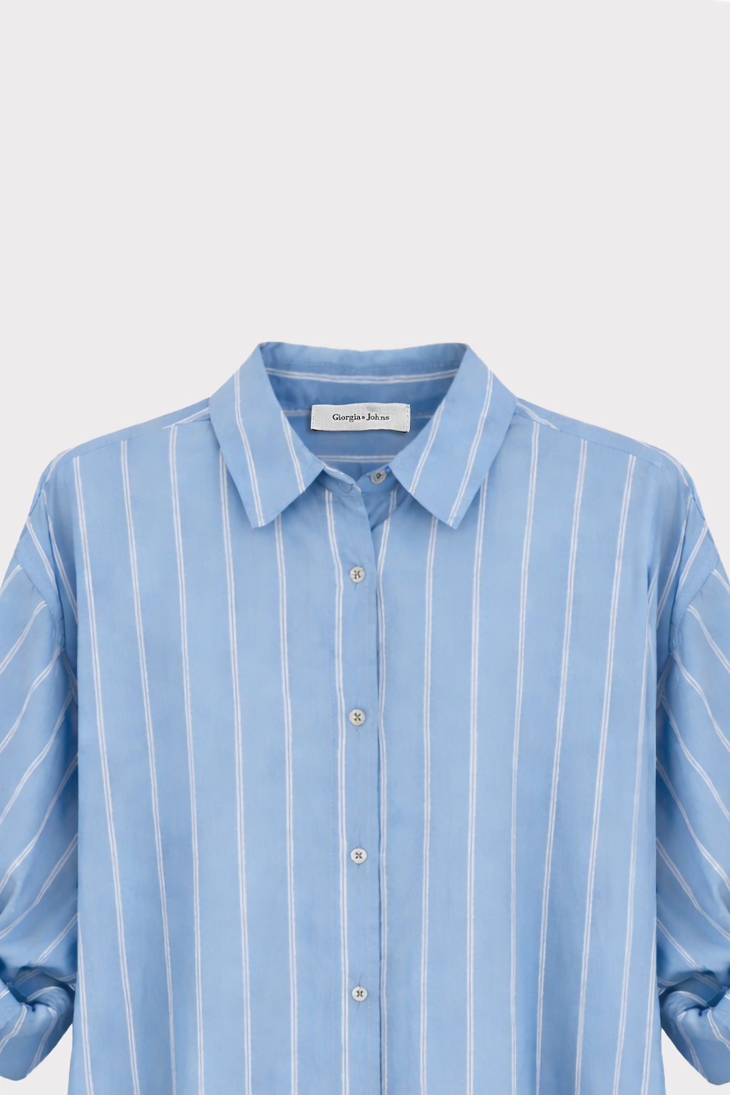 Camicia rigata manica risvolto