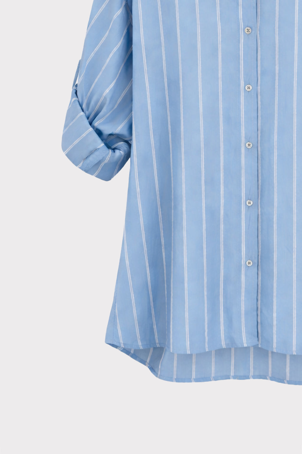 Camicia rigata manica risvolto