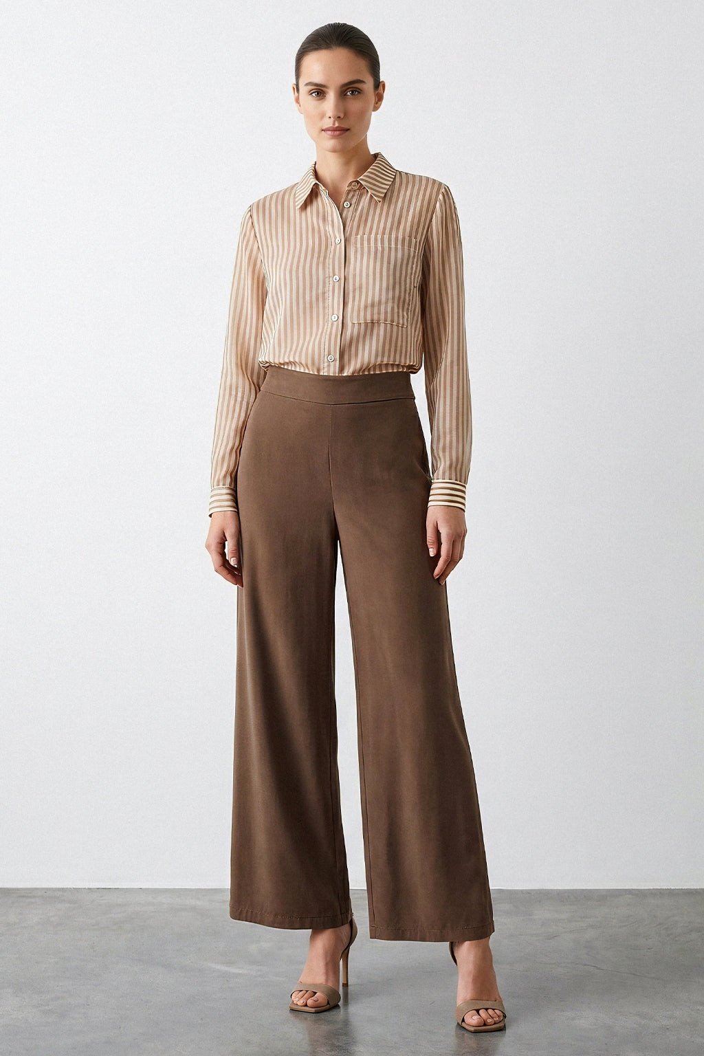 Pantalone fluido retro elastico