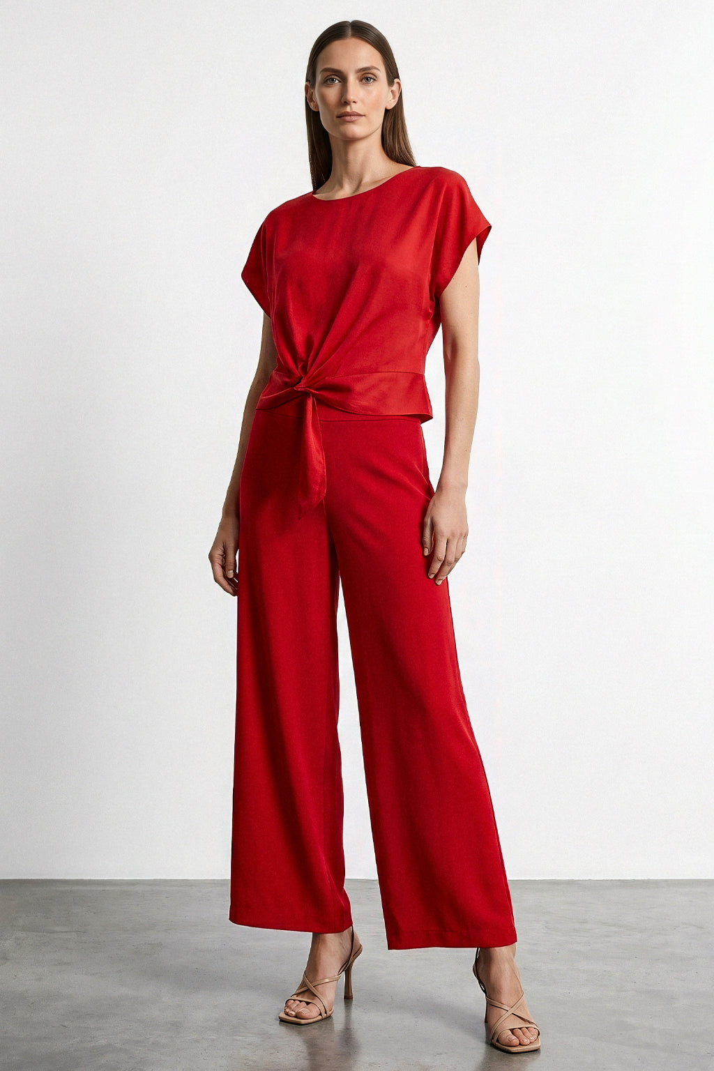 Pantalone fluido retro elastico