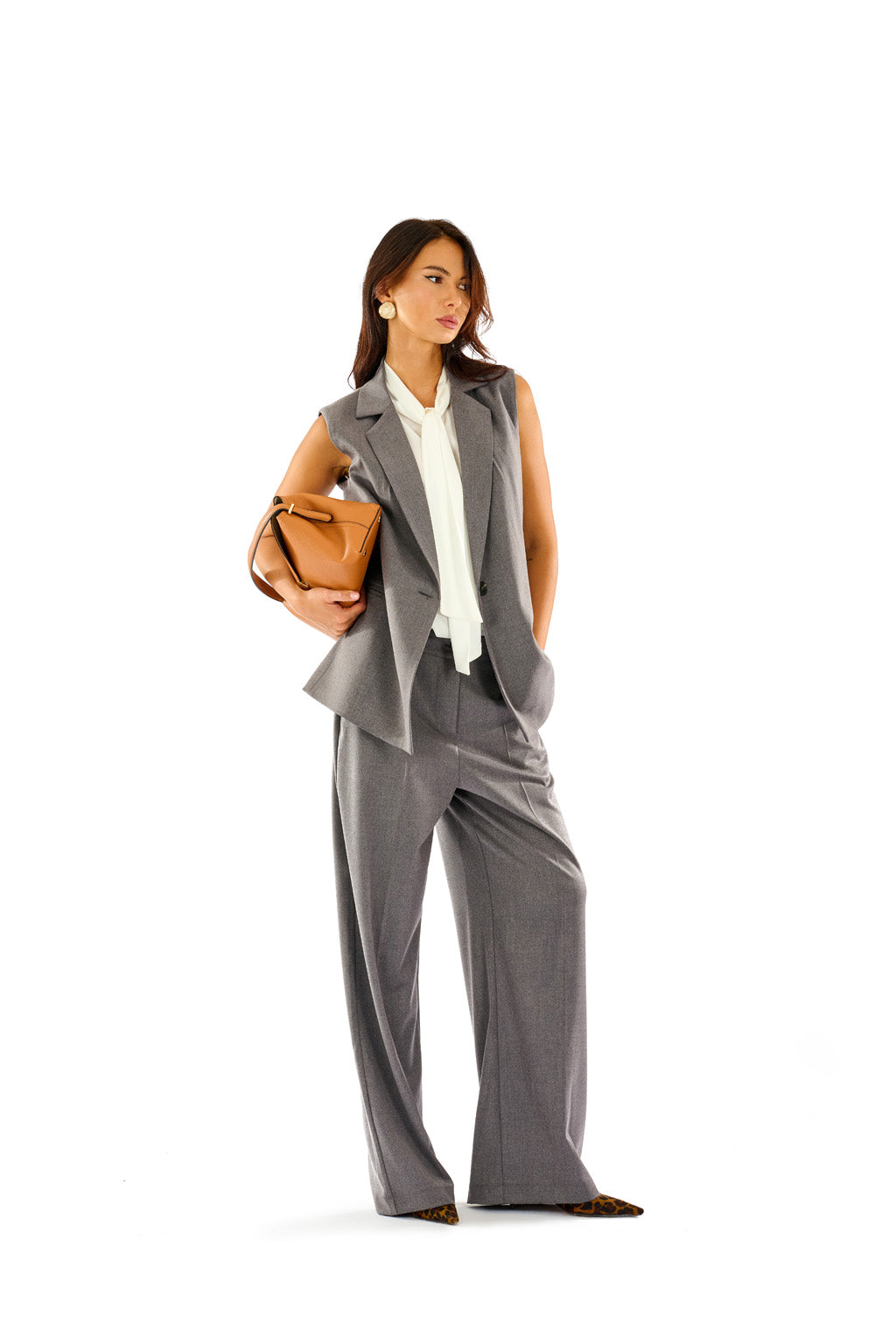 Gilet lungo con rever