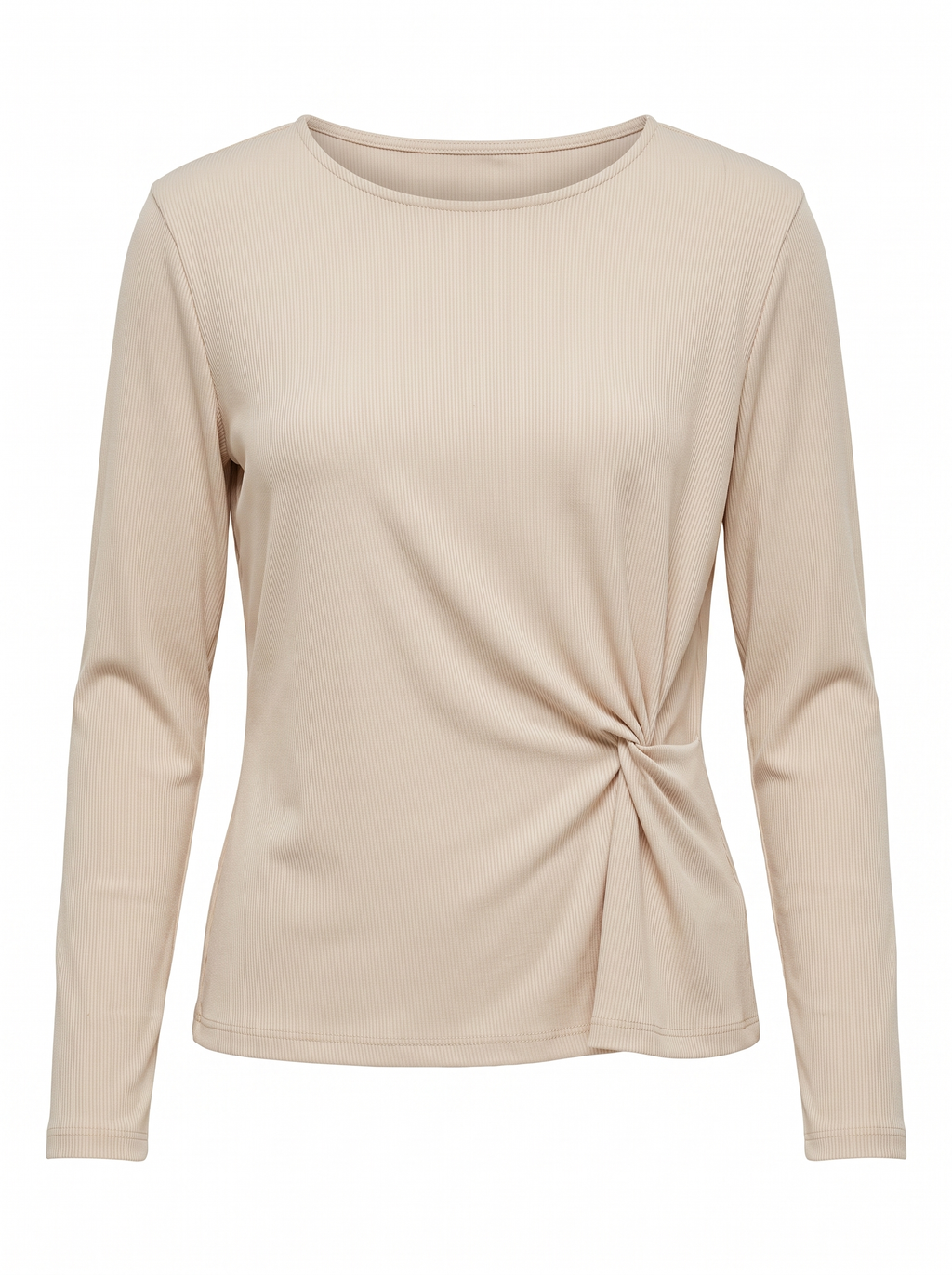 Top in costina con nodo laterale