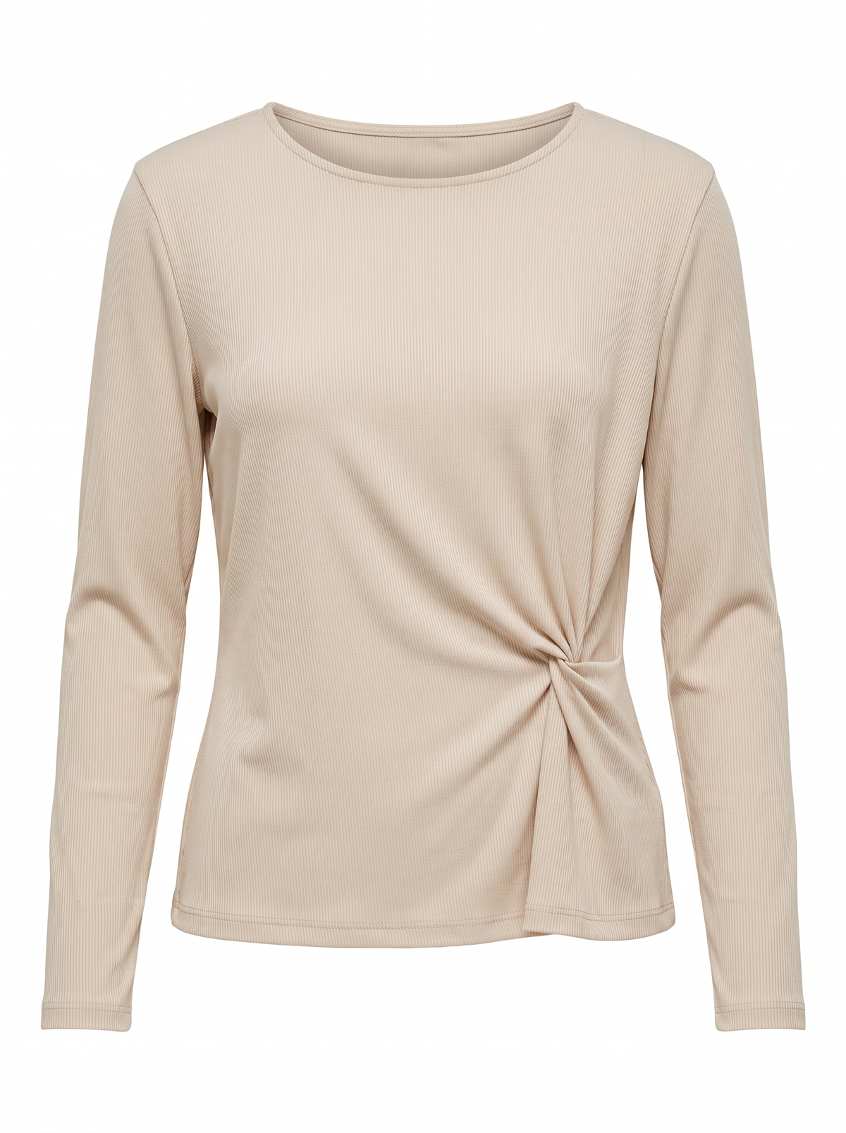 Top in costina con nodo laterale