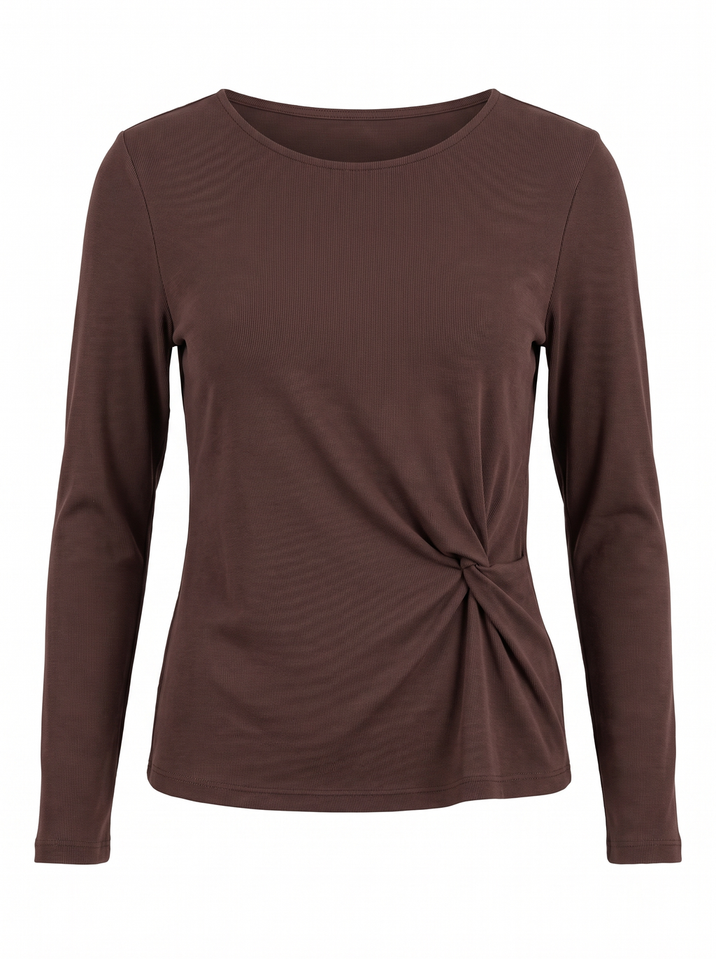 Top in costina con nodo laterale