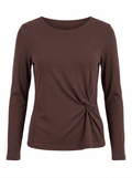 Top in costina con nodo laterale