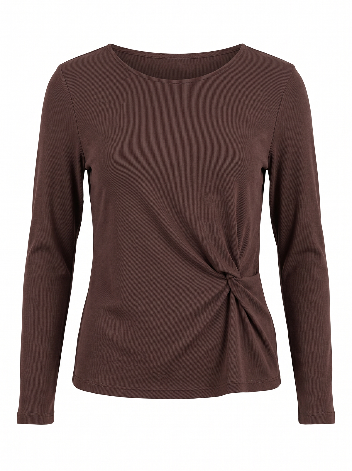 Top in costina con nodo laterale
