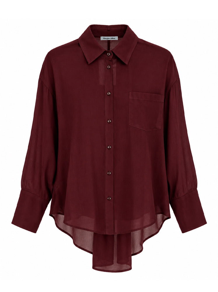 Camicia fluida con taschino