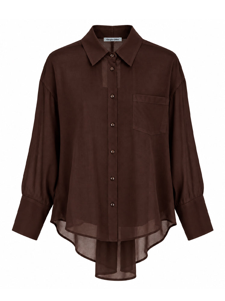 Camicia fluida con taschino