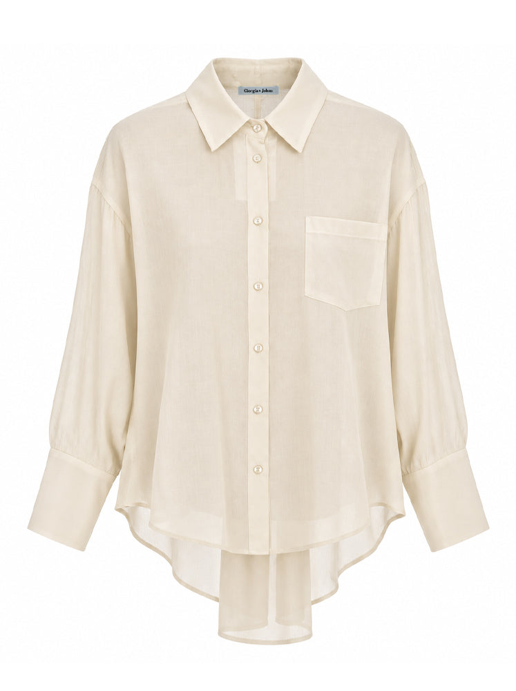Camicia fluida con taschino