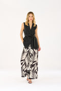 Pantalone stampa foglie
