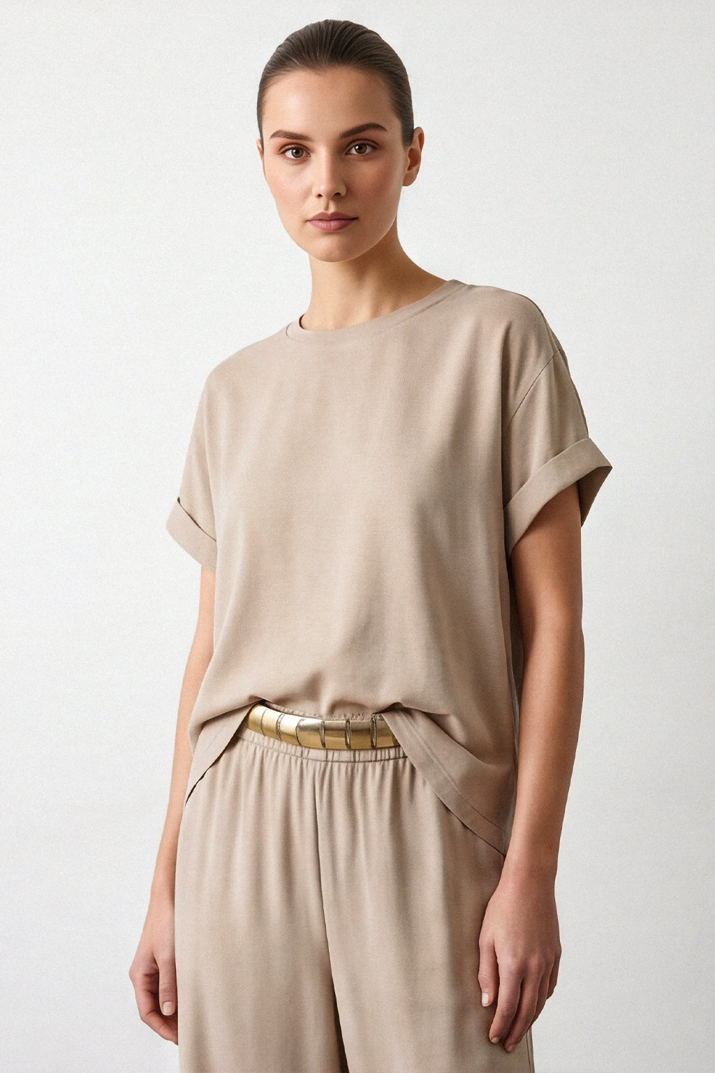 T shirt in cupro