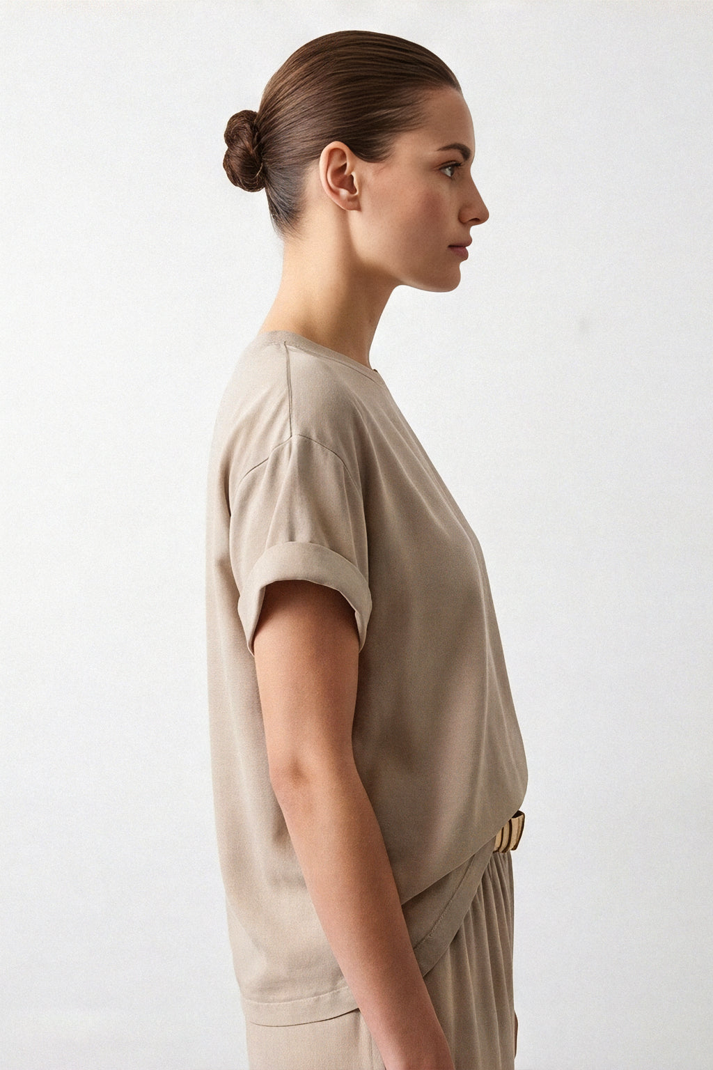 T shirt in cupro
