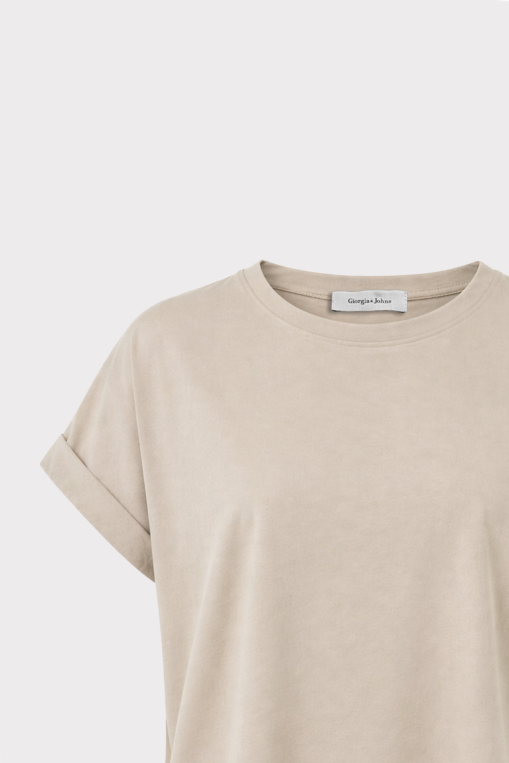 T shirt in cupro