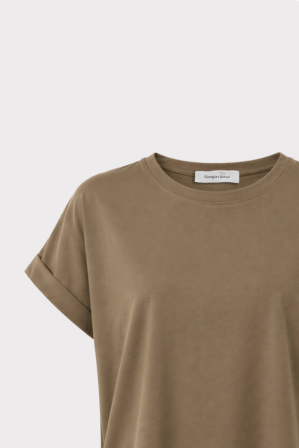 T shirt in cupro