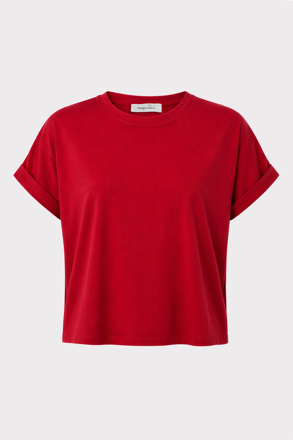 T shirt in cupro