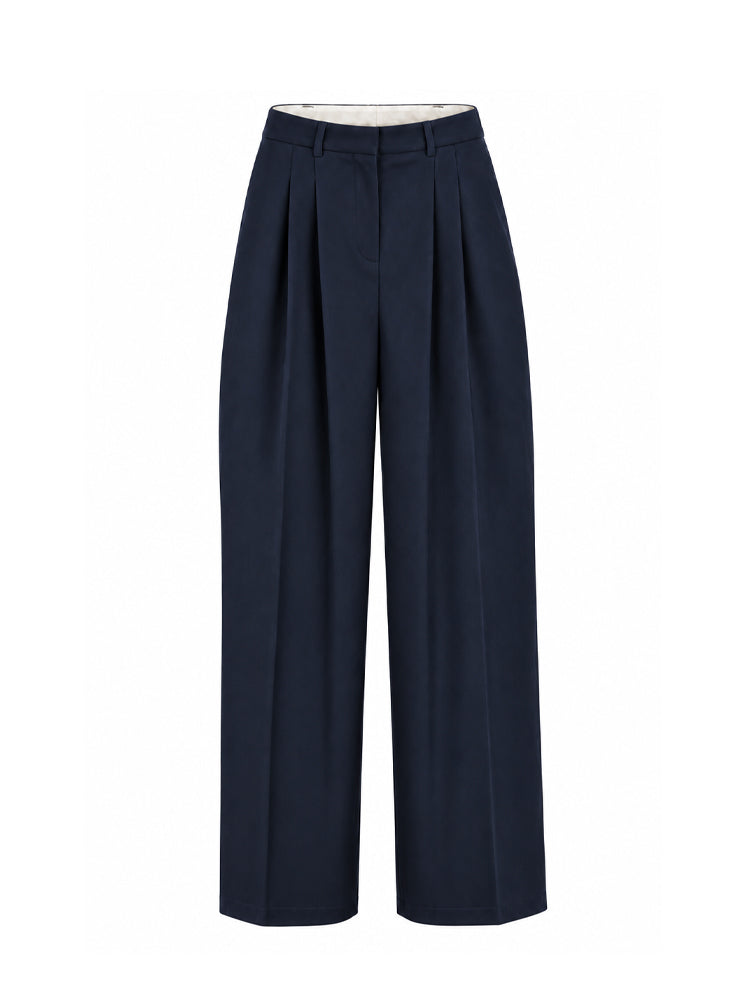 Pantaloni gamba larga con pinces