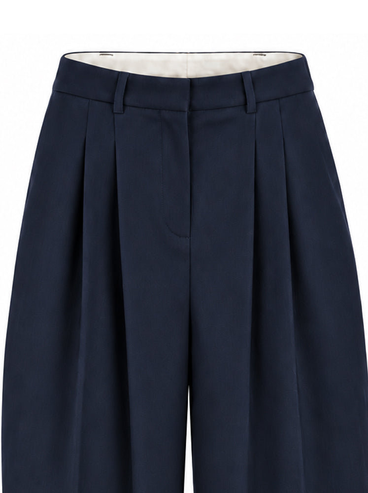 Pantaloni gamba larga con pinces