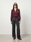 Pantaloni gamba larga con pinces