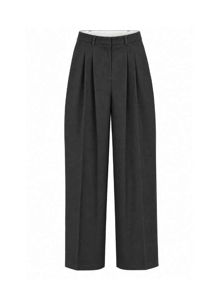 Pantaloni gamba larga con pinces