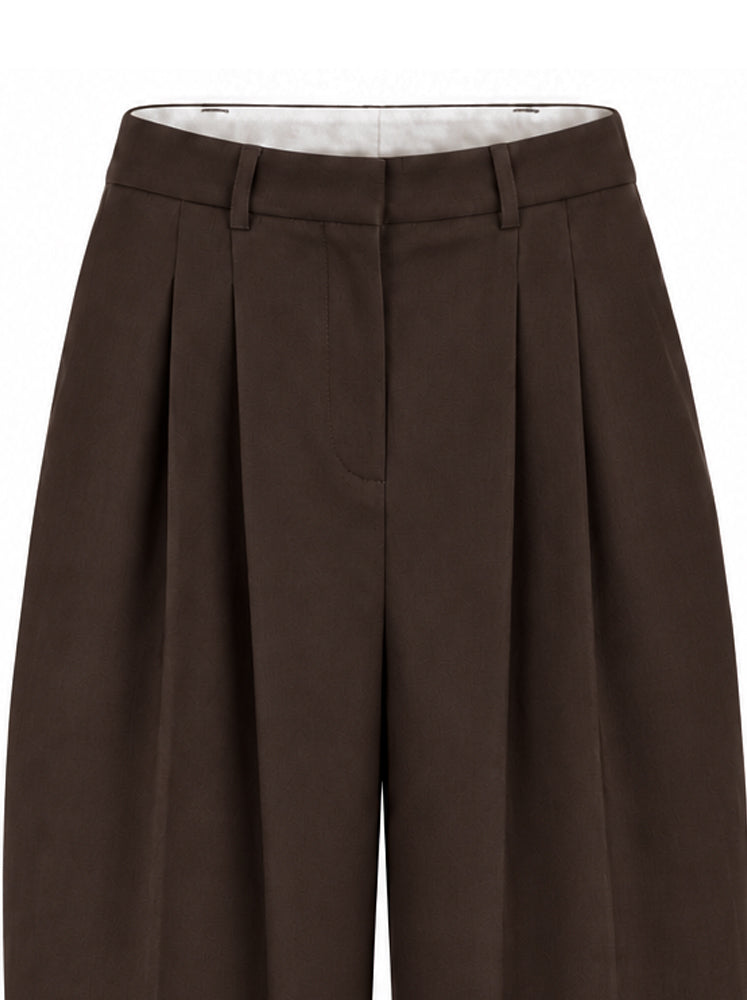 Pantaloni gamba larga con pinces