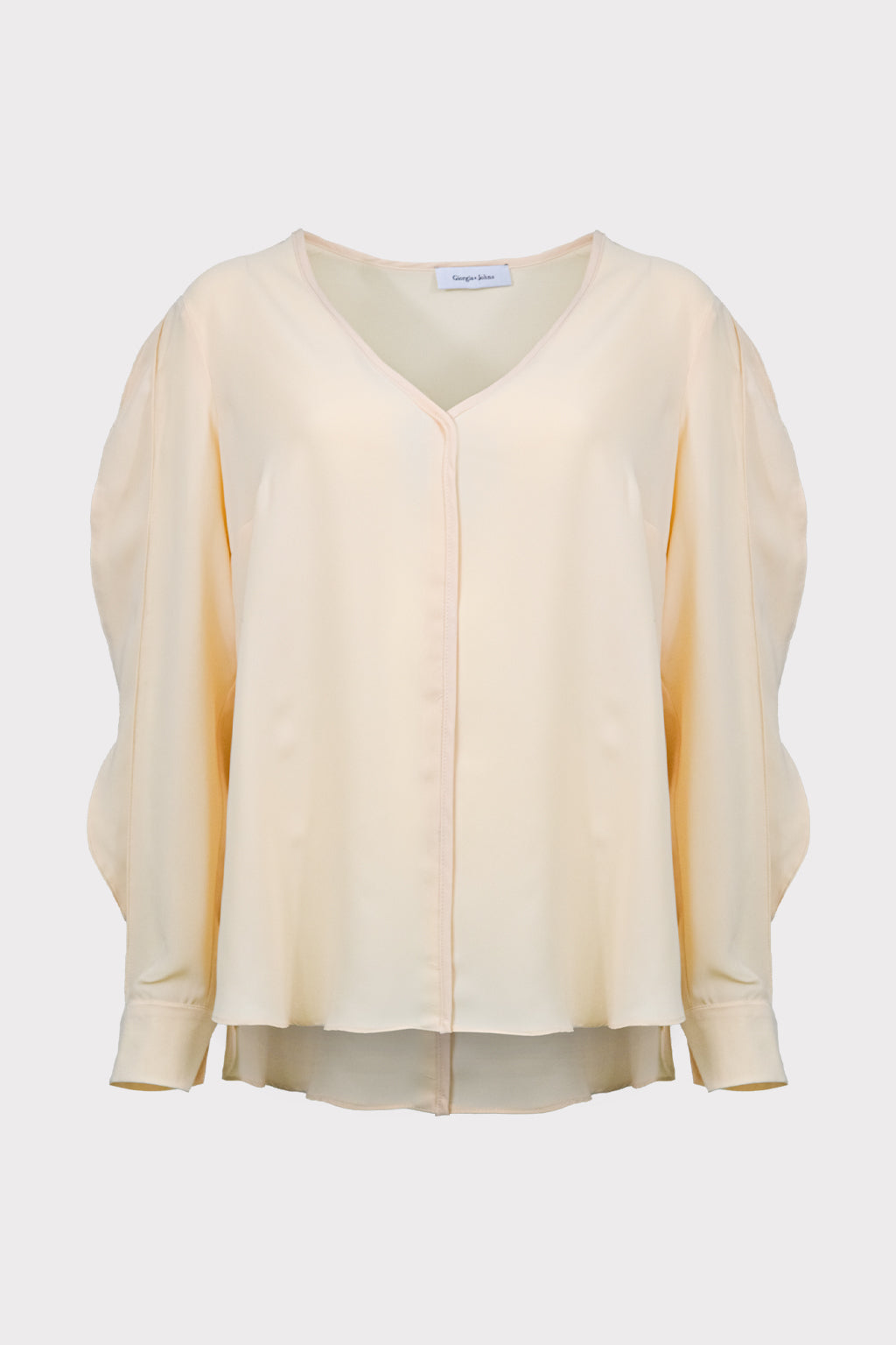 Blusa scollo V con rouches