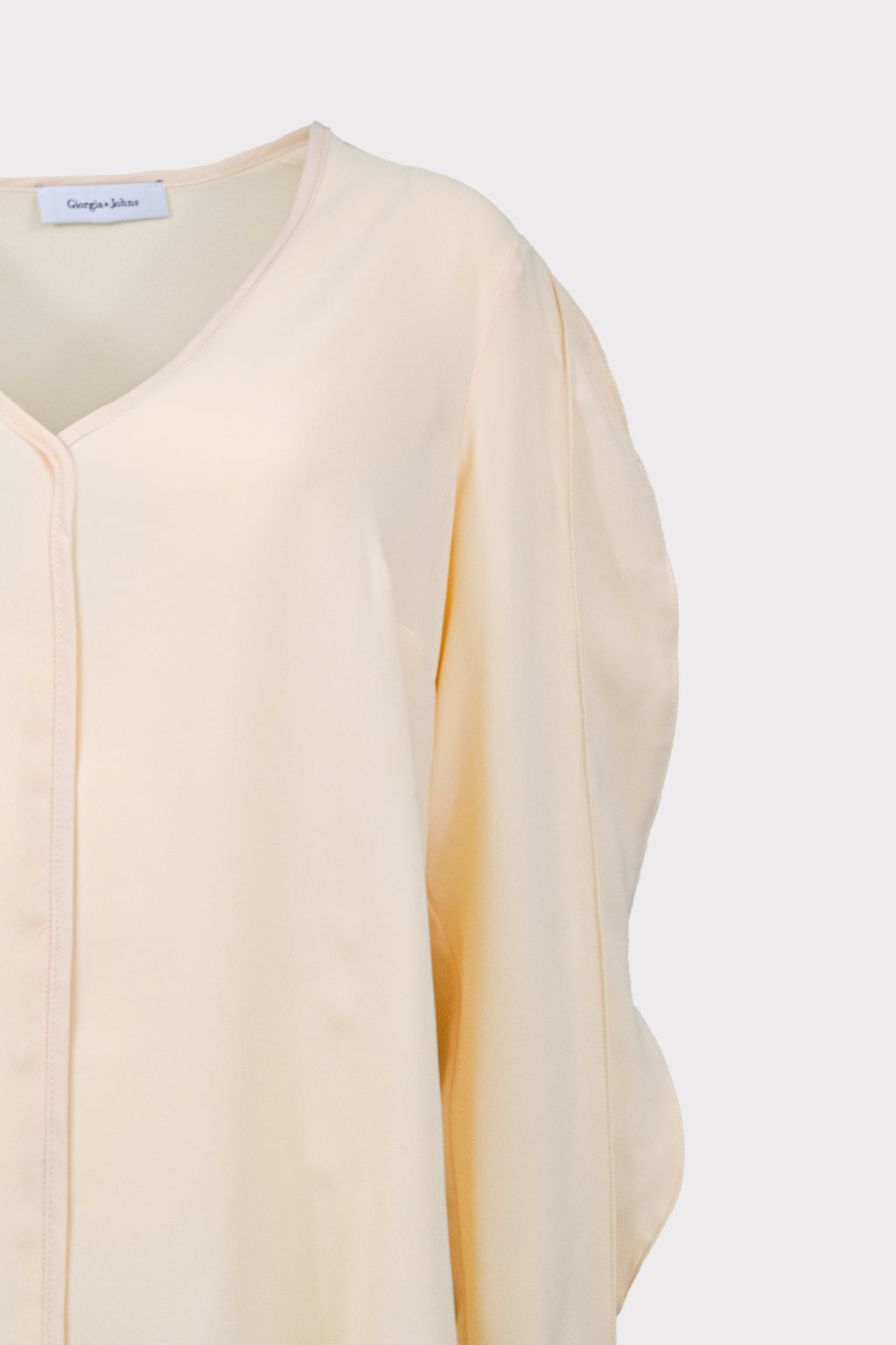 Blusa scollo V con rouches