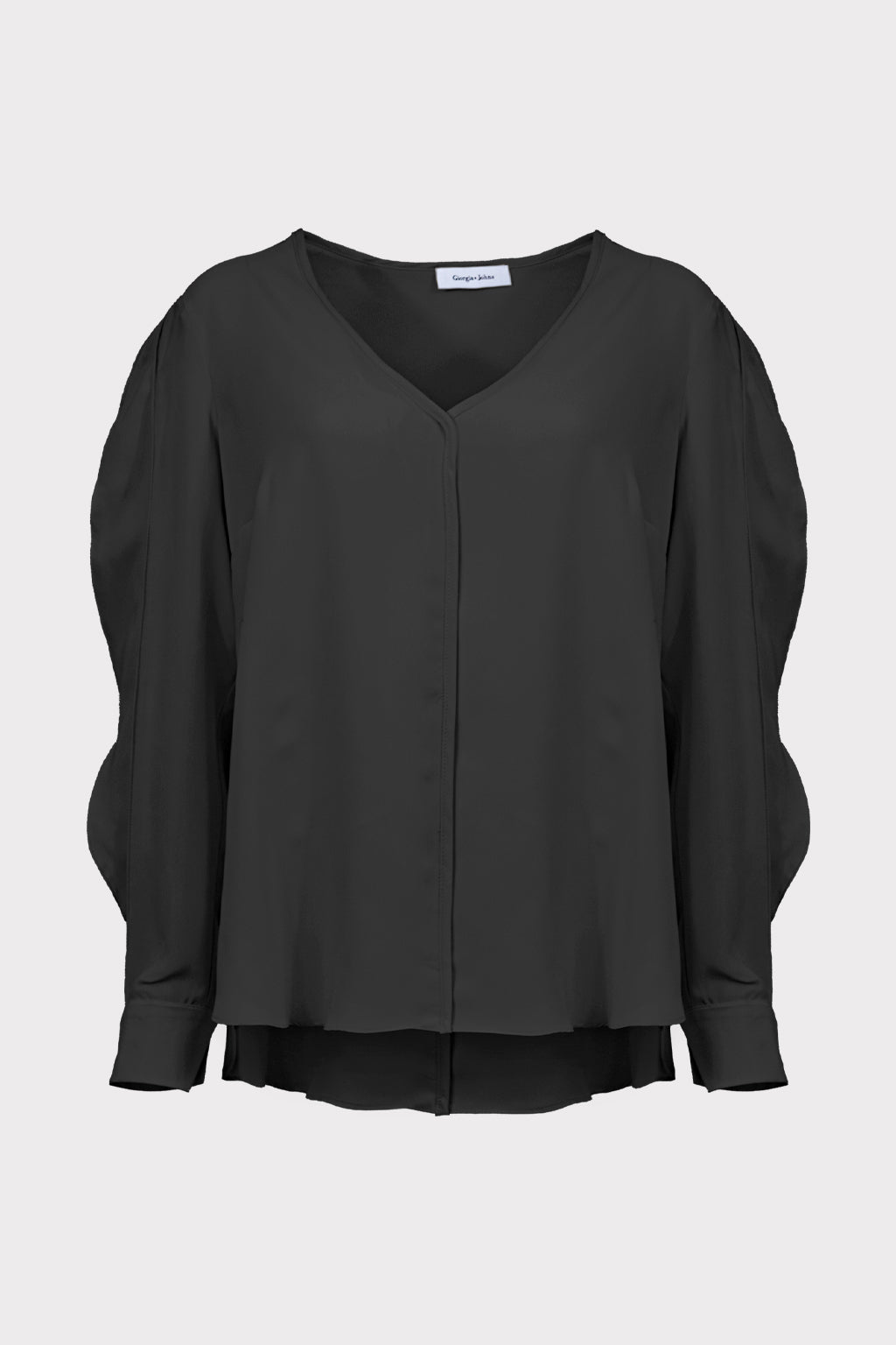 Blusa scollo V con rouches