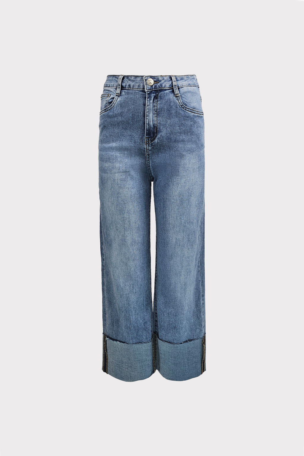 Jeans con piegone