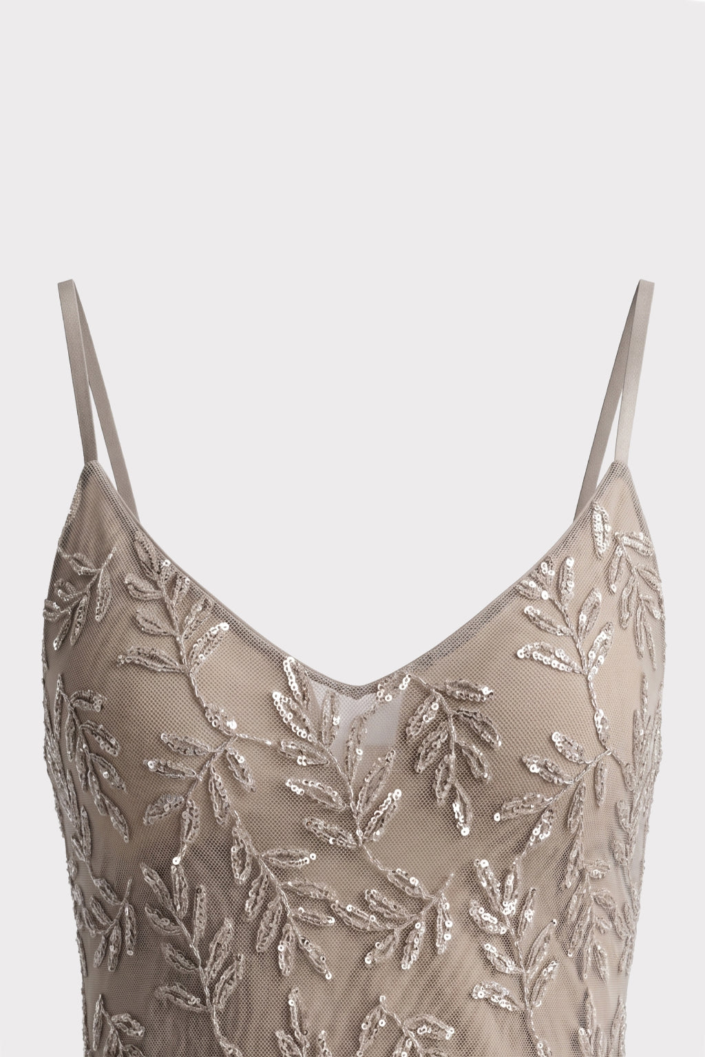 Top con ricamo e paillettes