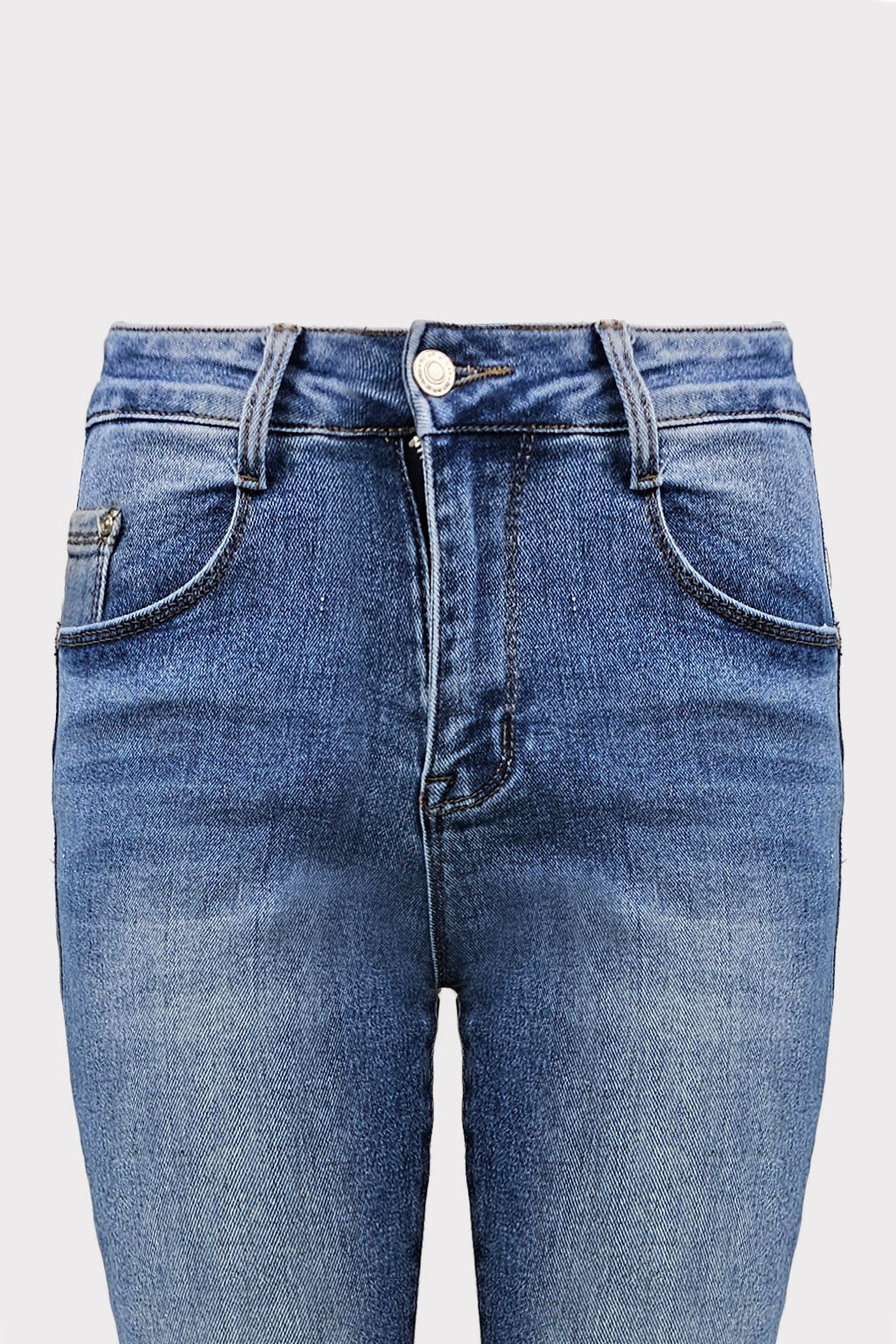 Jeans zampetta orlo sfrangiato