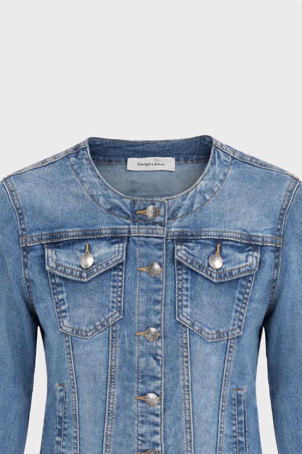 Giacca crop denim