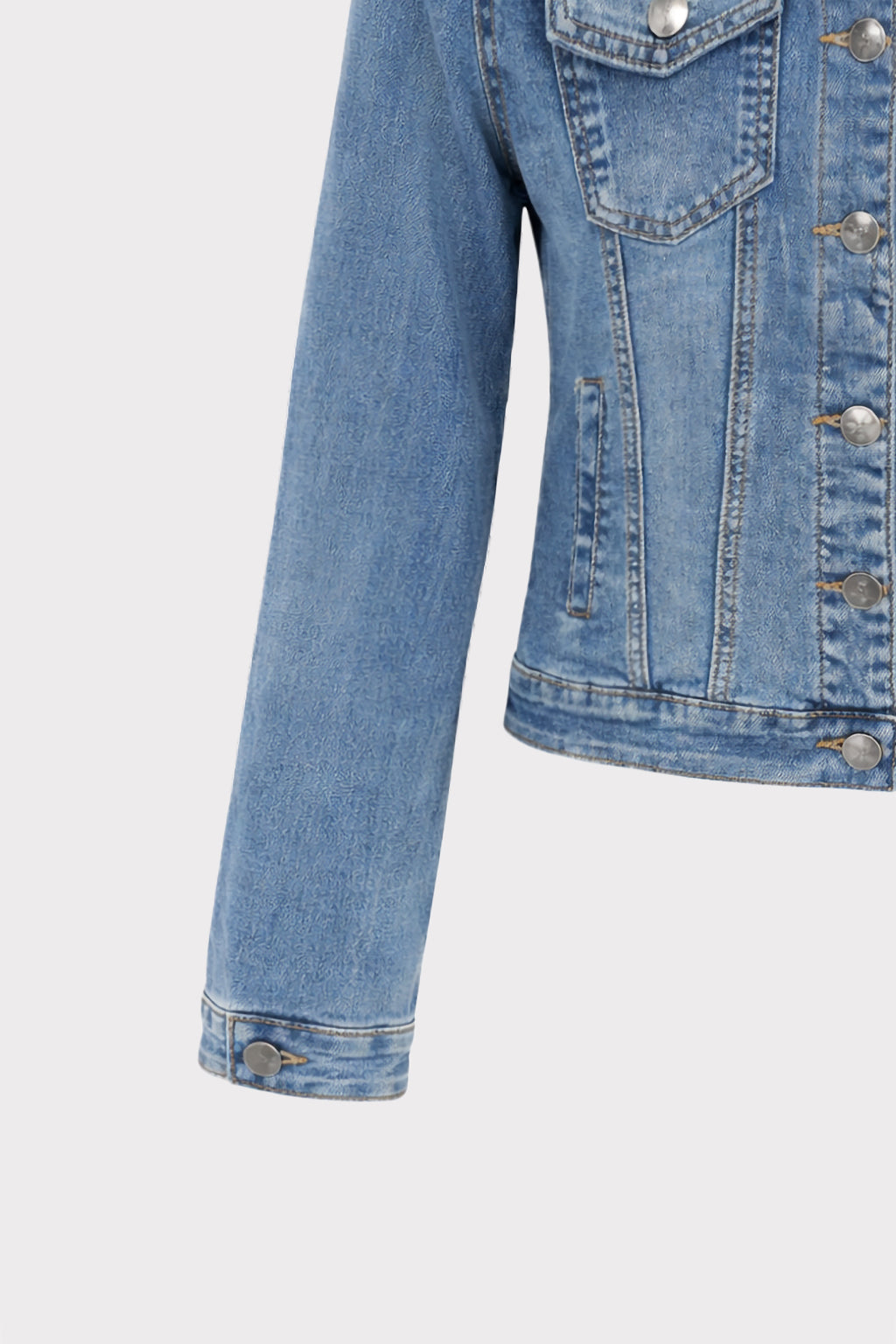 Giacca crop denim