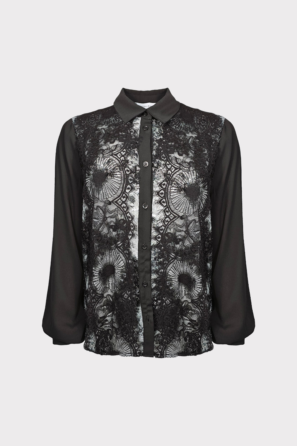 Camicia paillettes e pizzo
