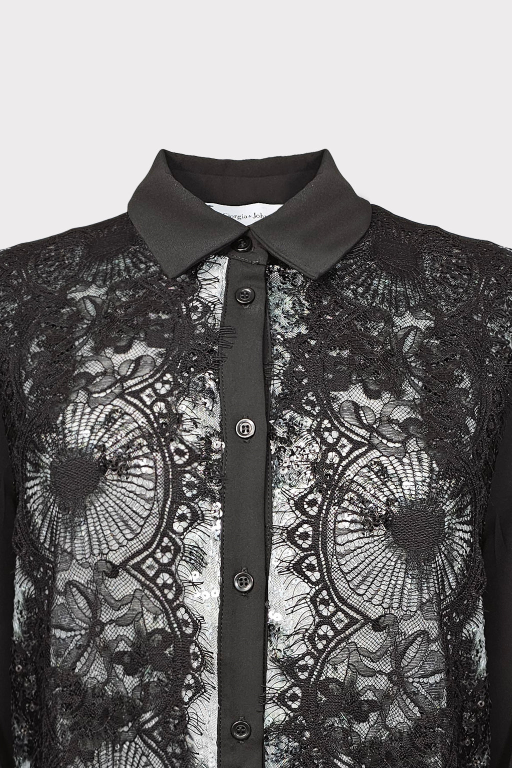 Camicia paillettes e pizzo