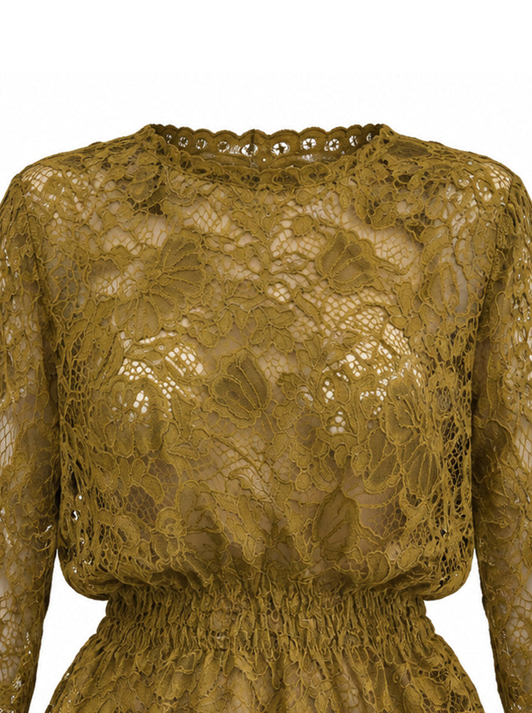 Blusa in pizzo floreale