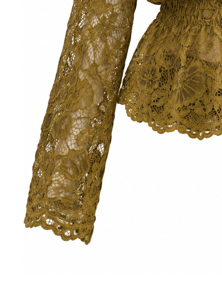 Blusa in pizzo floreale