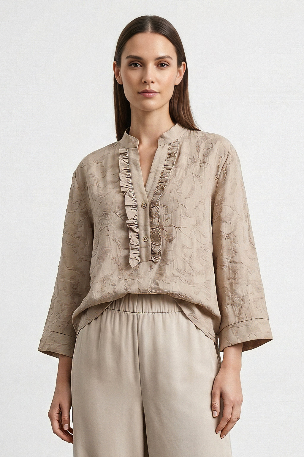 Blusa con rouches