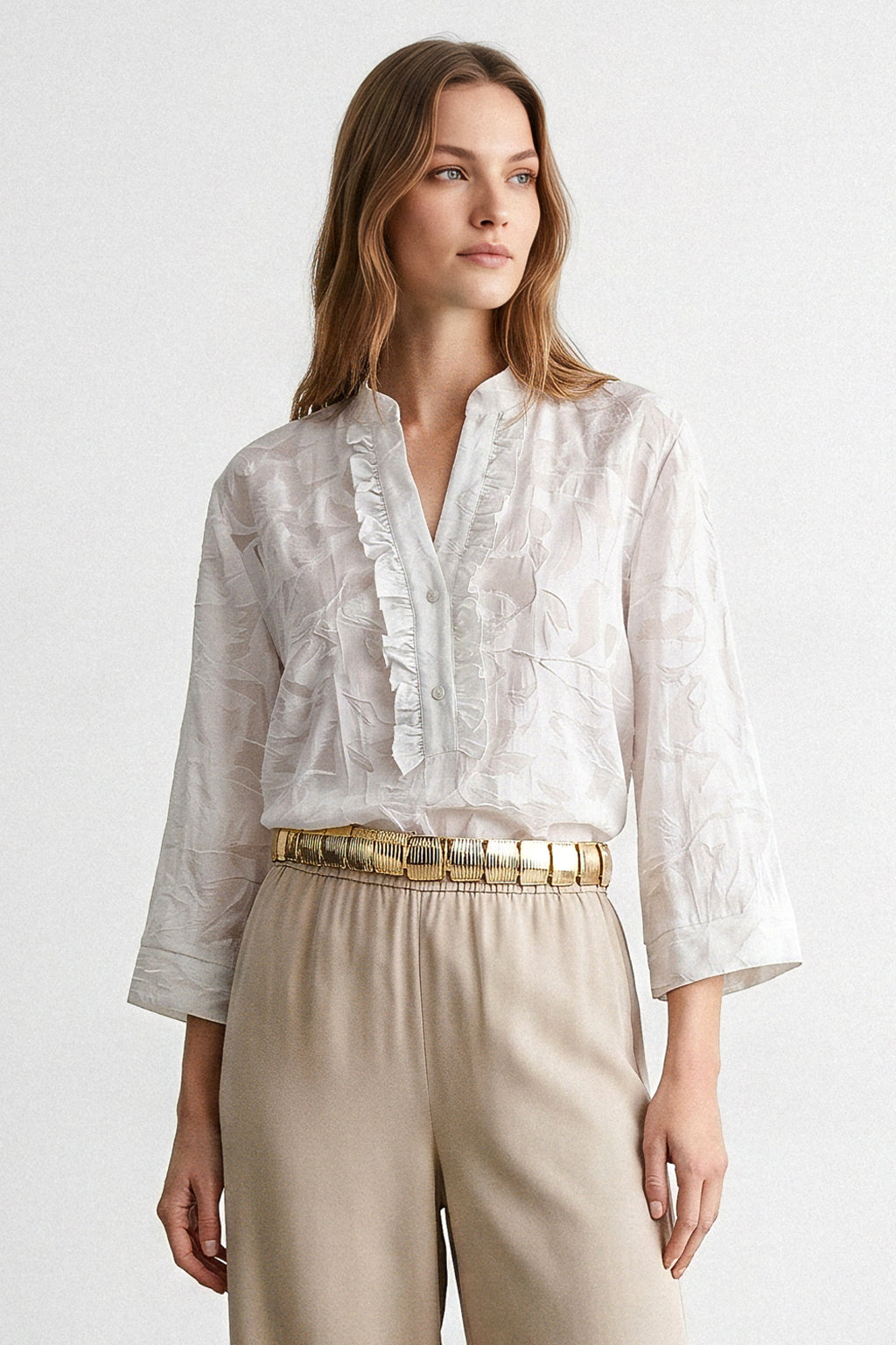 Blusa con rouches