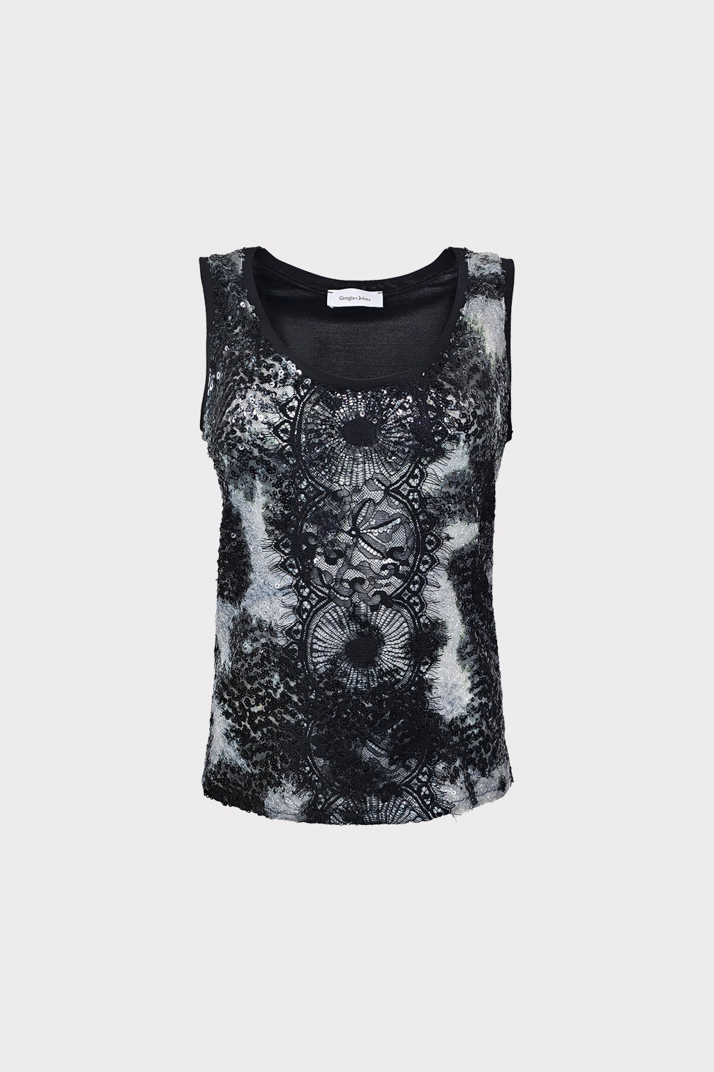 Smanicato paillettes e pizzo