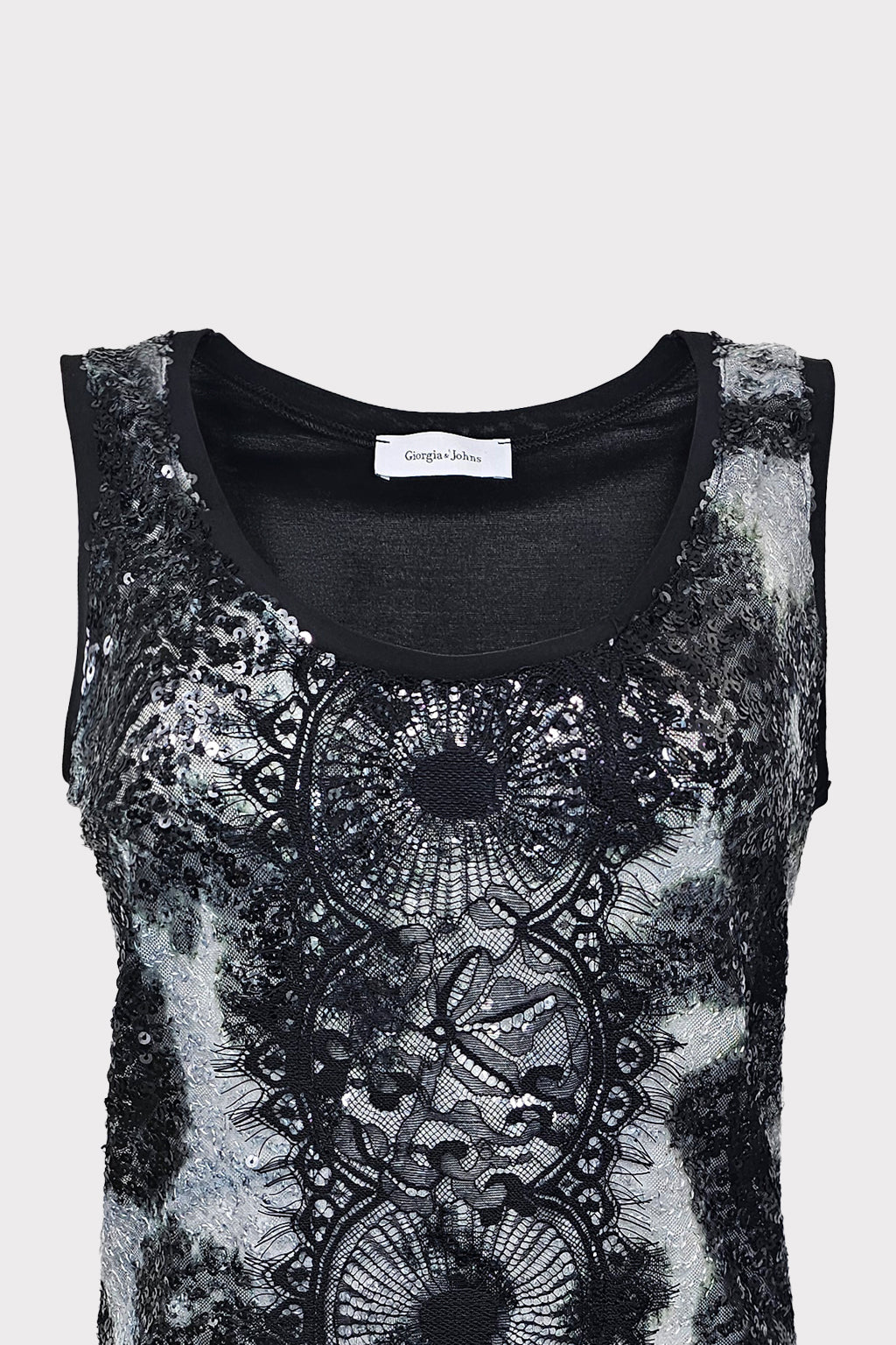 Smanicato paillettes e pizzo