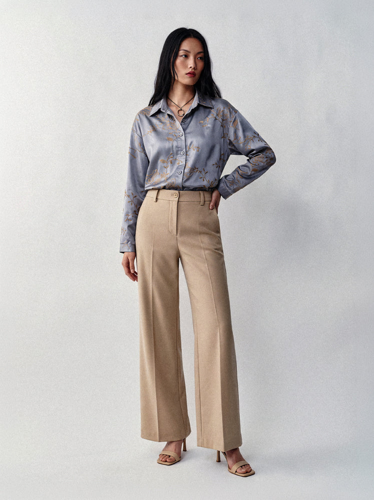 Camicia fluida con ricami